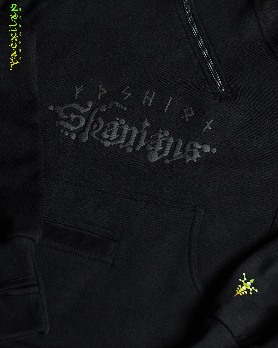 Hoodie Men Pullover / Cotton Fleece - BLACK SHAMANS